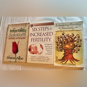 3 Infertility Books Harvard Natural Solutions Lot of Three